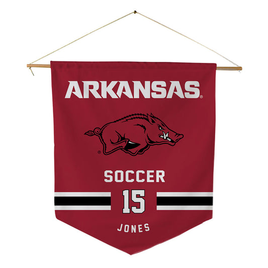 Arkansas - NCAA Women's Soccer : Sabrina Jones - Pennant - 18" x 21"-0