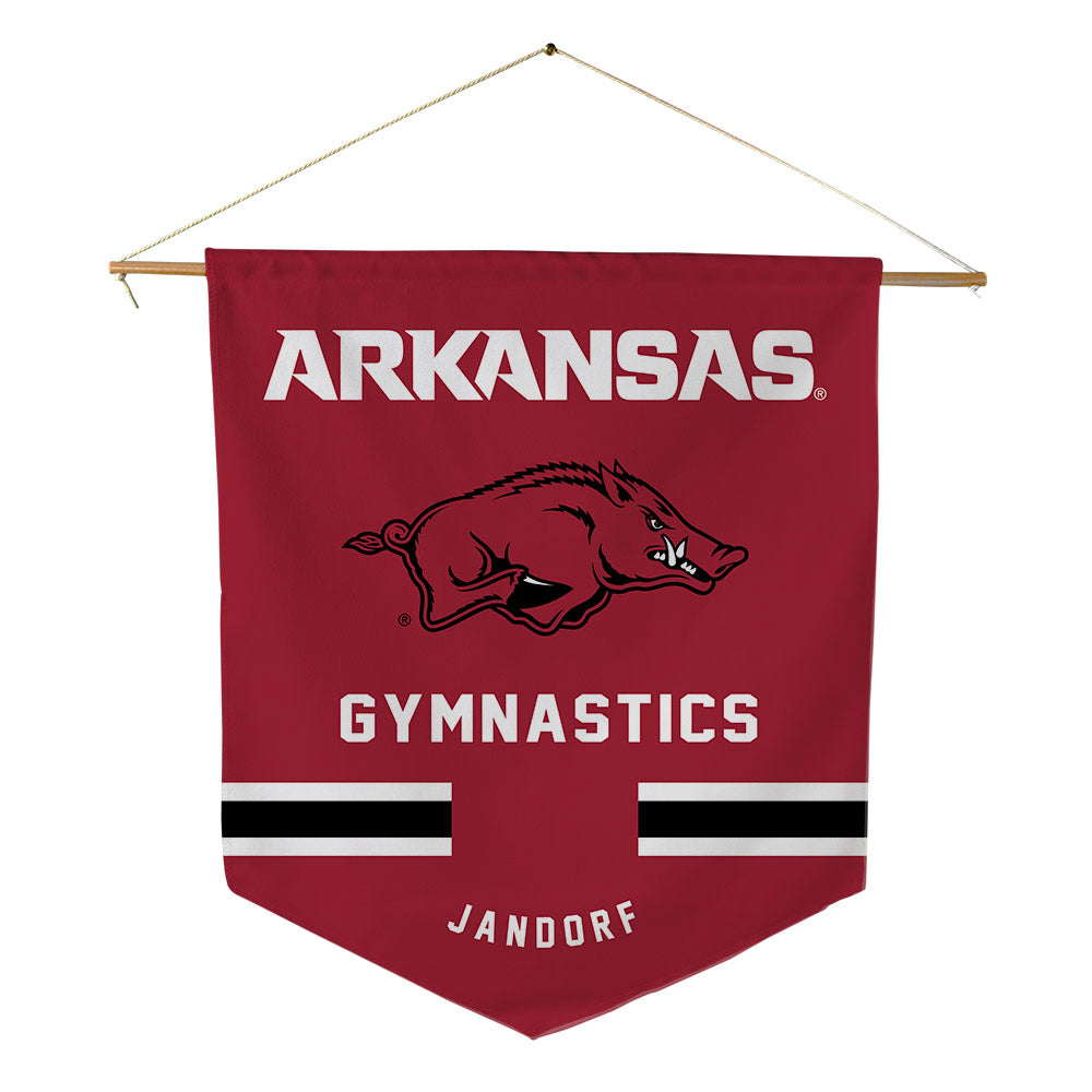 Arkansas - NCAA Women's Gymnastics : Riley Jandorf - Pennant - 18" x 21"-0