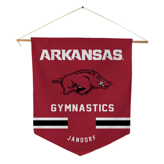 Arkansas - NCAA Women's Gymnastics : Riley Jandorf - Pennant - 18" x 21"-0