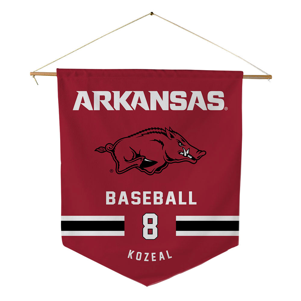 Arkansas - NCAA Baseball : Camden Kozeal - Pennant - 18" x 21"-0