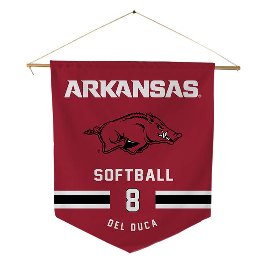 Arkansas - NCAA Softball : Kyler Del Duca - Pennant - 18" x 21"-0