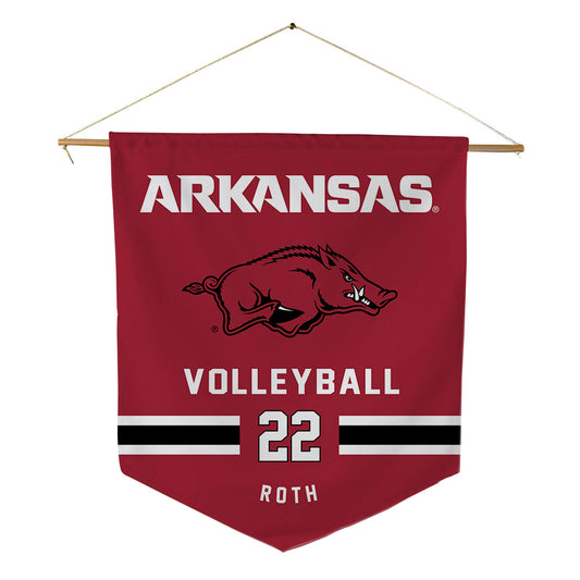 Arkansas - NCAA Women's Volleyball : Ava Roth - Pennant - 18" x 21"-0