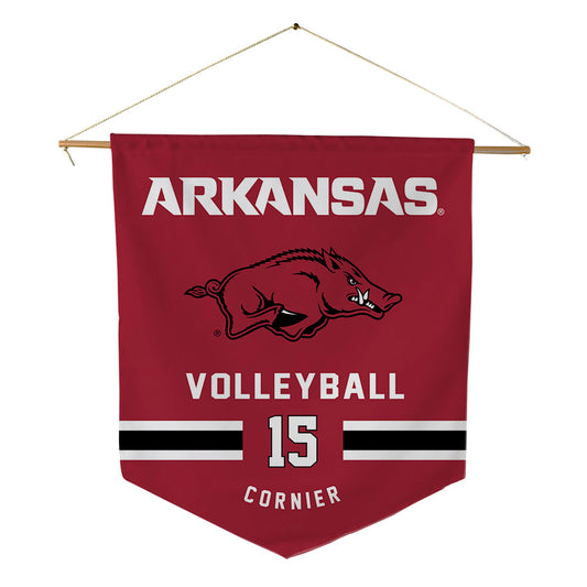 Arkansas - NCAA Women's Volleyball : Gaby Cornier - Pennant - 18" x 21"-0