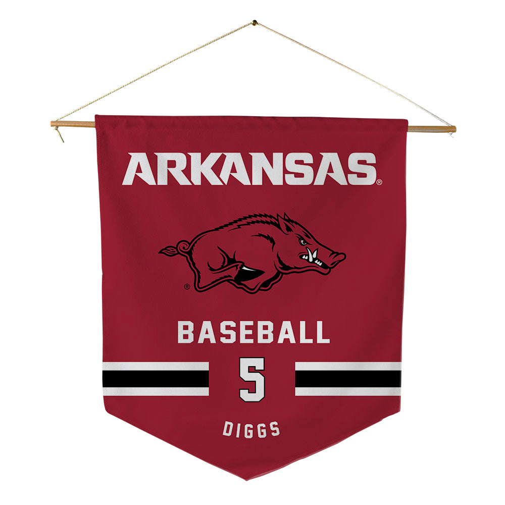 Arkansas - NCAA Baseball : Kendall Diggs - Pennant - 18" x 21"-0