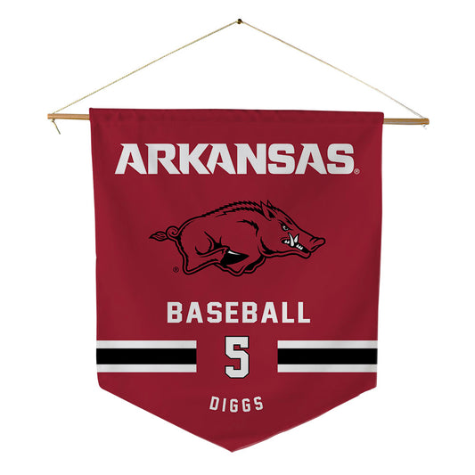 Arkansas - NCAA Baseball : Kendall Diggs - Pennant - 18" x 21"-0
