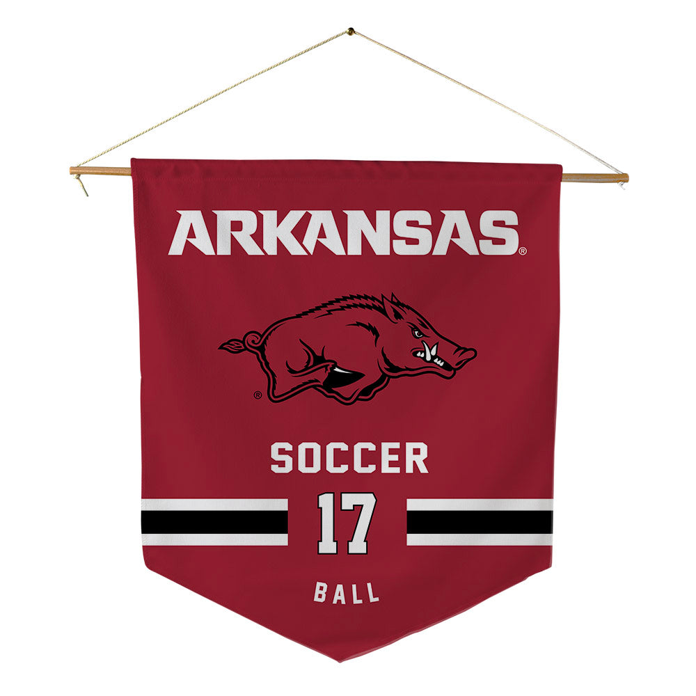 Arkansas - NCAA Women's Soccer : Kennedy Ball - Pennant - 18" x 21"-0