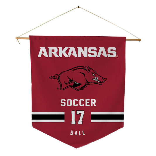 Arkansas - NCAA Women's Soccer : Kennedy Ball - Pennant - 18" x 21"-0