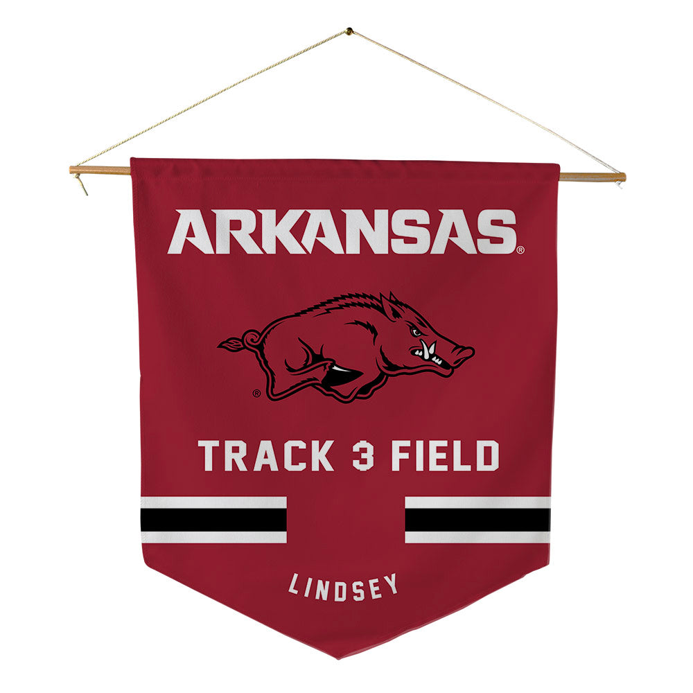 Arkansas - NCAA Men's Track & Field : Link Lindsey - Pennant - 18" x 21"-0