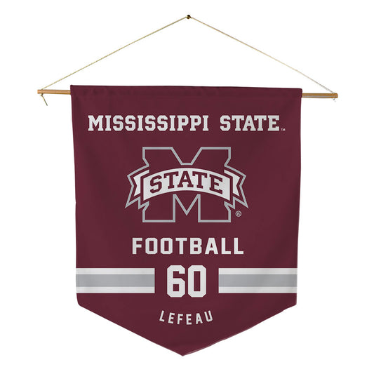 Mississippi State - NCAA Football : Matthew Lefeau - Pennant - 18" x 21"-0