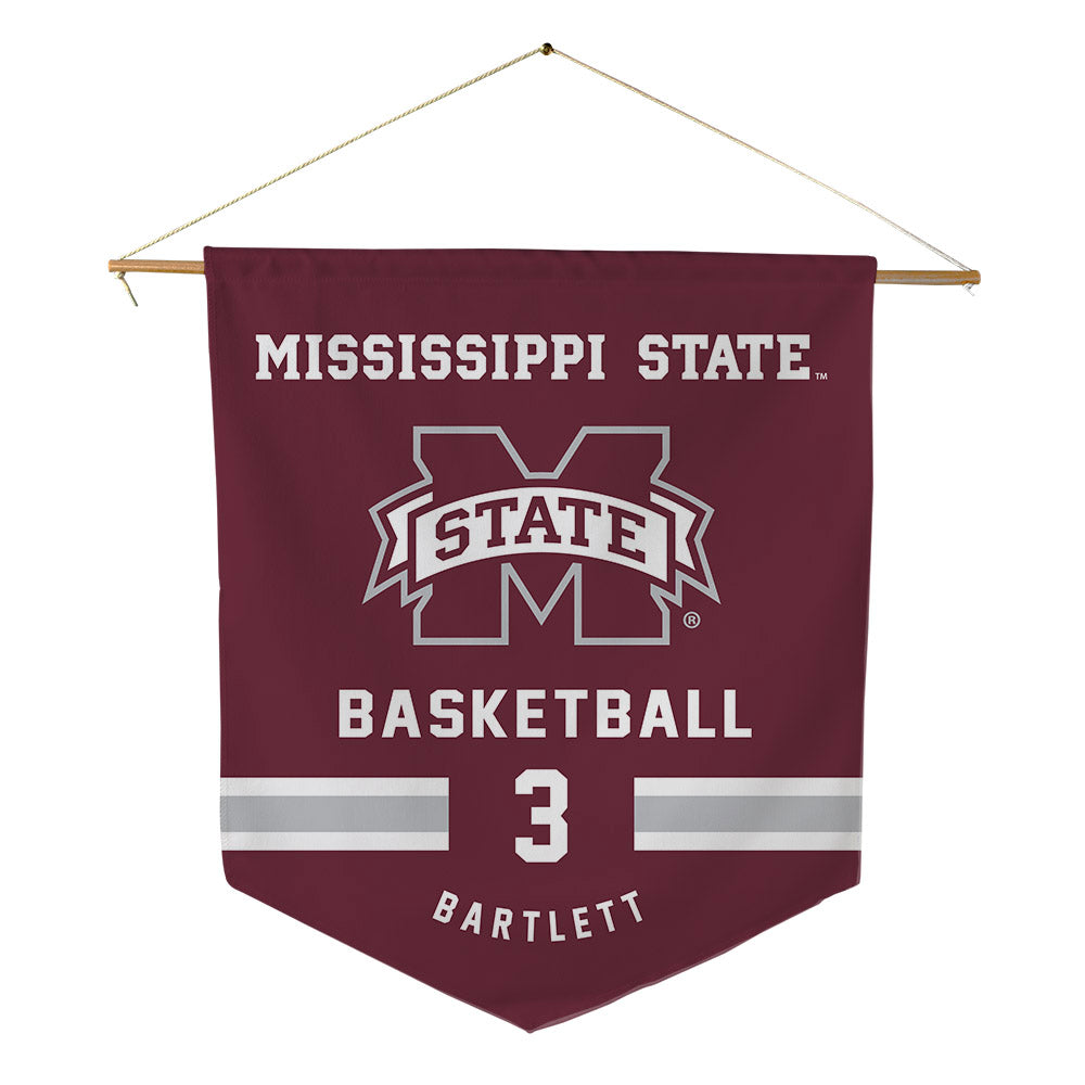 Mississippi State - NCAA Men's Basketball : Tee Bartlett - Pennant - 18" x 21"-0