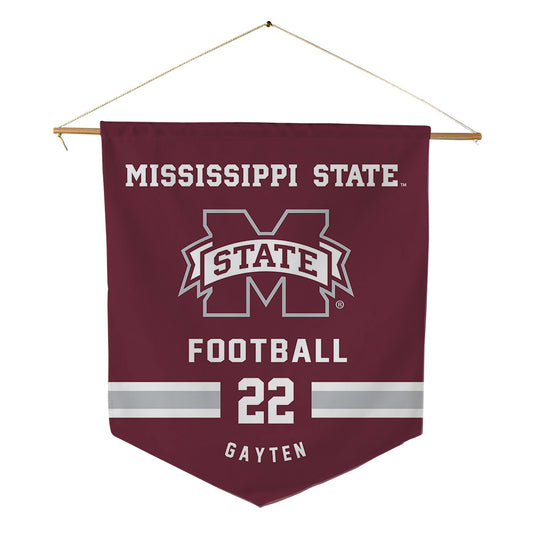 Mississippi State - NCAA Football : Xavier Gayten - Pennant - 18" x 21"-0
