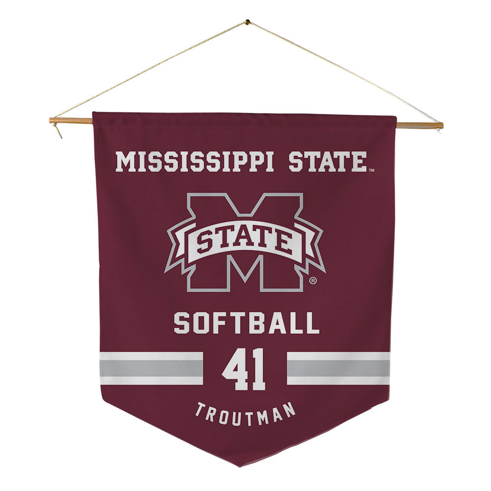 Mississippi State - NCAA Softball : Taylor Troutman - Pennant - 18" x 21"-0