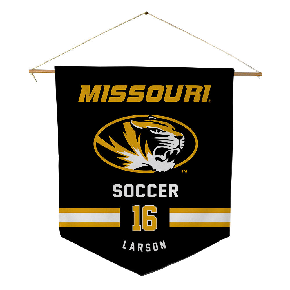 Missouri - NCAA Women's Soccer : Jessica Larson - Pennant - 18" x 21"-0