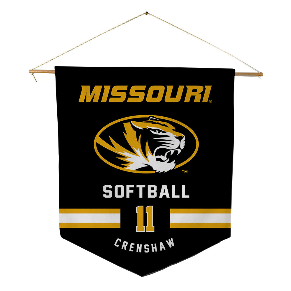 Missouri - NCAA Softball : Julia Crenshaw - Pennant - 18" x 21"-0