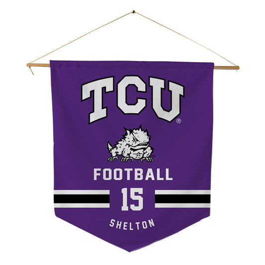 TCU - NCAA Football : Terry Shelton - Pennant - 18" x 21"-0