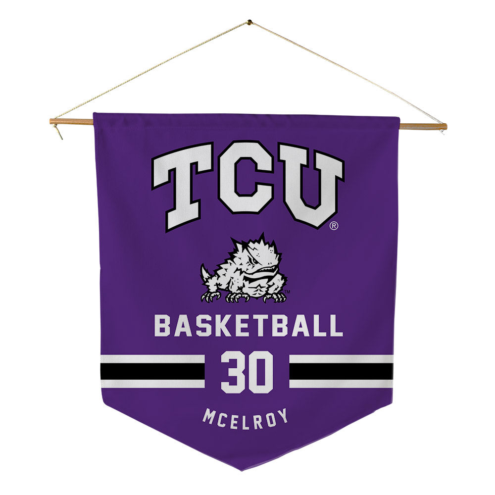 TCU - NCAA Men's Basketball : Drew McElroy - Pennant - 18" x 21"-0