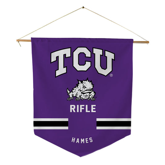 TCU - NCAA Rifle : Micah Hames - Pennant - 18" x 21"-0