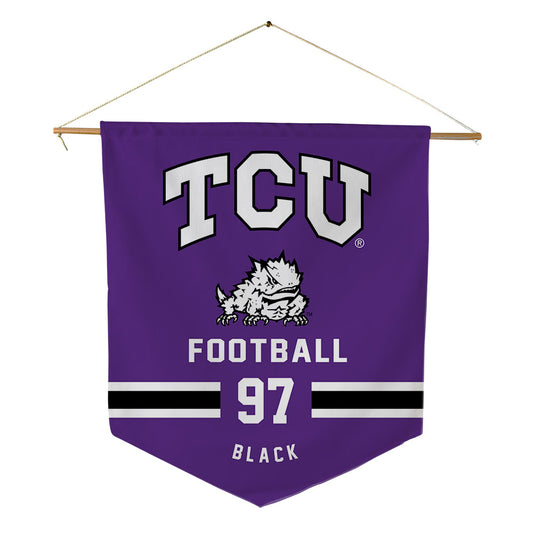 TCU - NCAA Football : Easton Black - Pennant - 18" x 21"-0