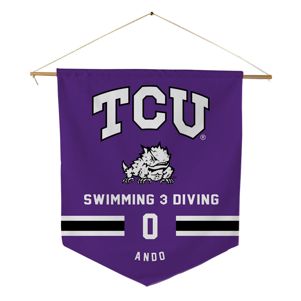 TCU - NCAA Men's Swimming & Diving : Braedon Ando - Pennant - 18" x 21"-0