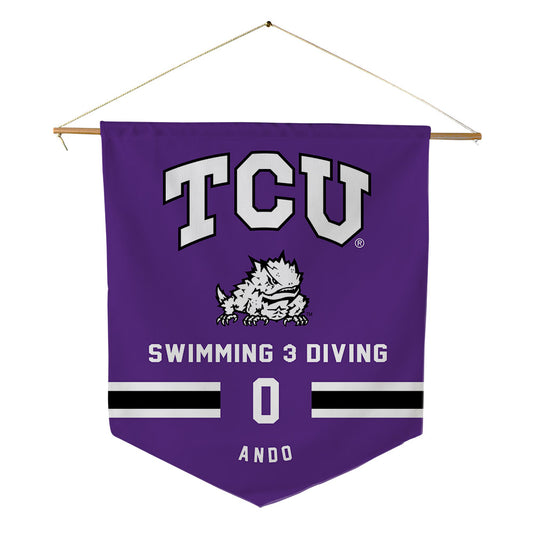 TCU - NCAA Men's Swimming & Diving : Braedon Ando - Pennant - 18" x 21"-0