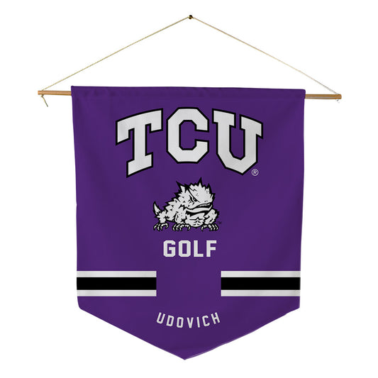 TCU - NCAA Men's Golf : Sam Udovich - Pennant - 18" x 21"-0