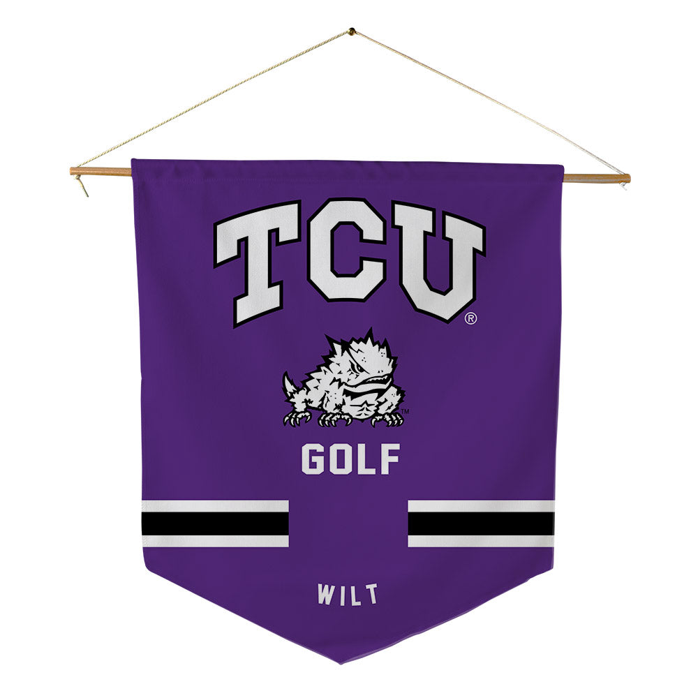 TCU - NCAA Men's Golf : Hudson Wilt - Pennant - 18" x 21"-0