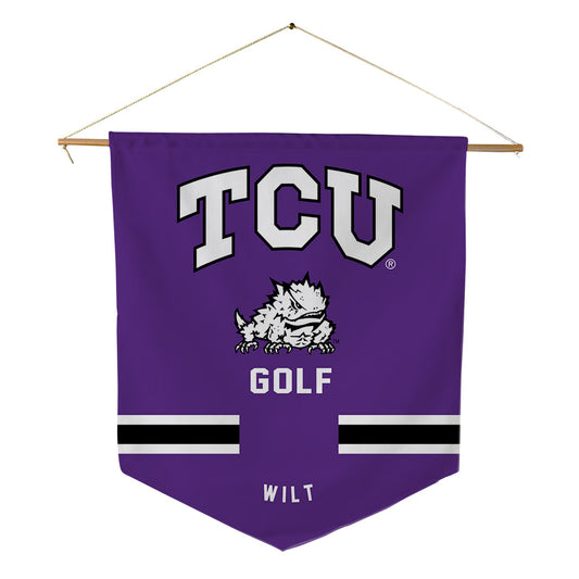 TCU - NCAA Men's Golf : Hudson Wilt - Pennant - 18" x 21"-0
