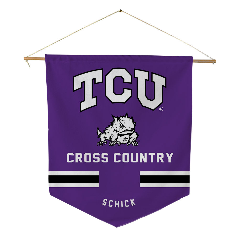 TCU - NCAA Men's Cross Country : Brayden Schick - Pennant - 18" x 21"-0