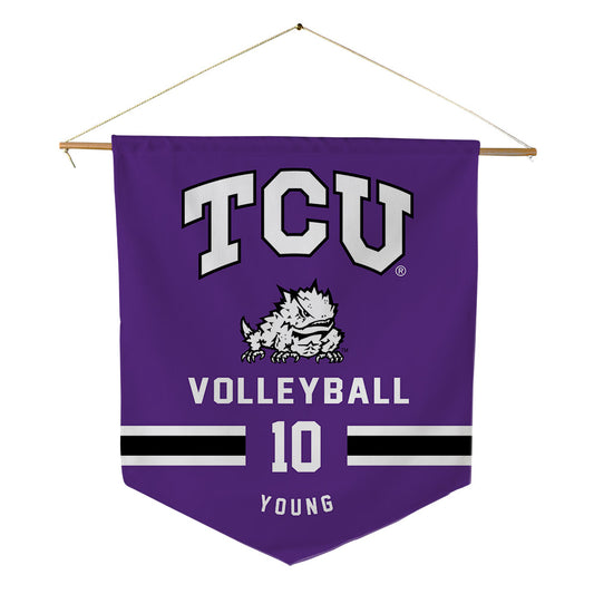 TCU - NCAA Women's Volleyball : Mikala Young - Pennant - 18" x 21"-0