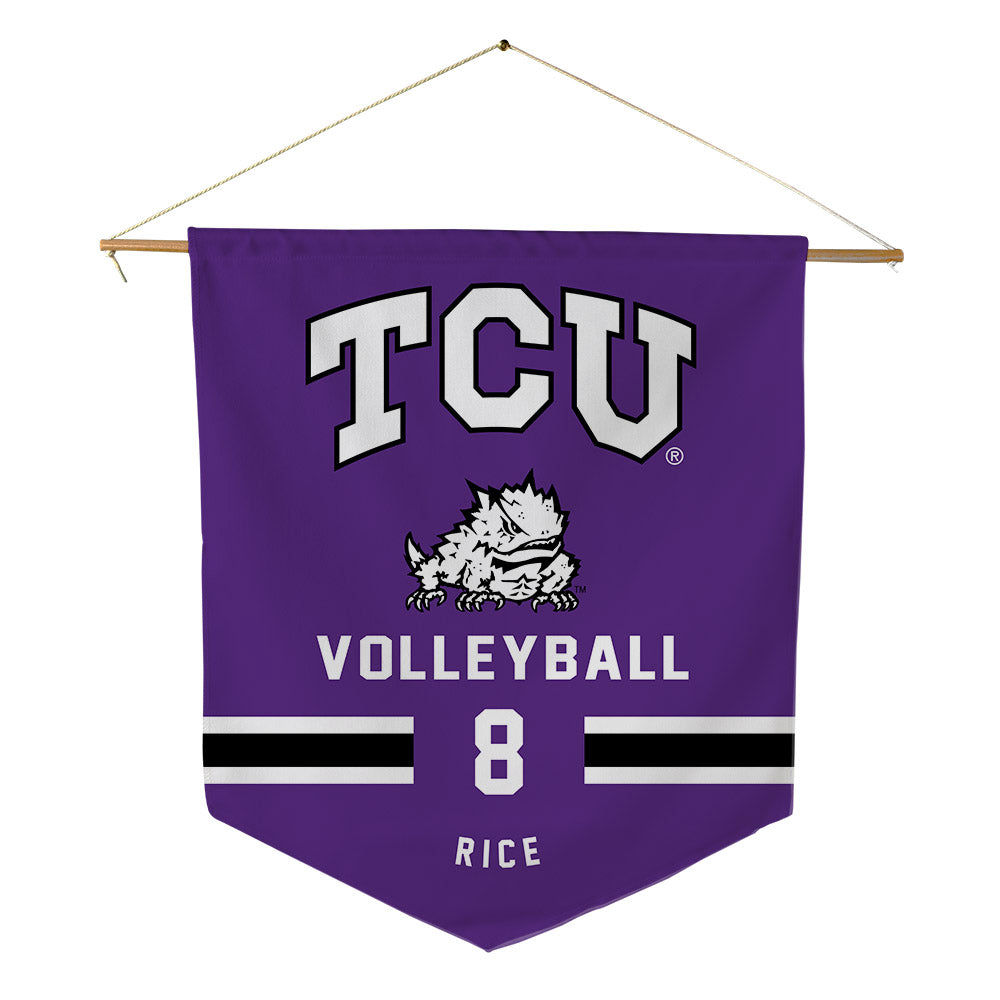 TCU - NCAA Women's Volleyball : Anna Rice - Pennant - 18" x 21"-0