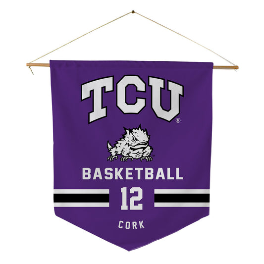 TCU - NCAA Men's Basketball : Xavier Cork - Pennant - 18" x 21"-0
