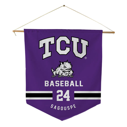 TCU - NCAA Baseball : Tanner Sagouspe - Pennant - 18" x 21"-0