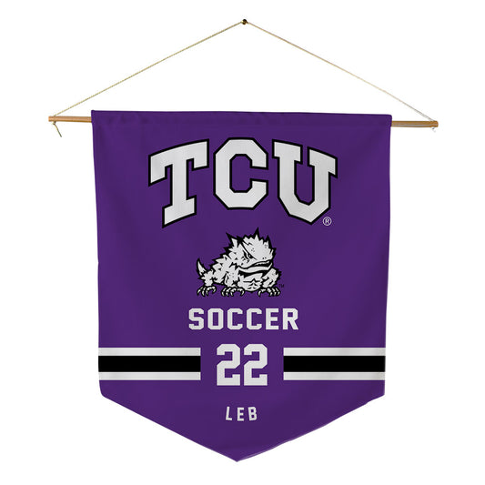 TCU - NCAA Women's Soccer : Georgia Leb - Pennant - 18" x 21"-0