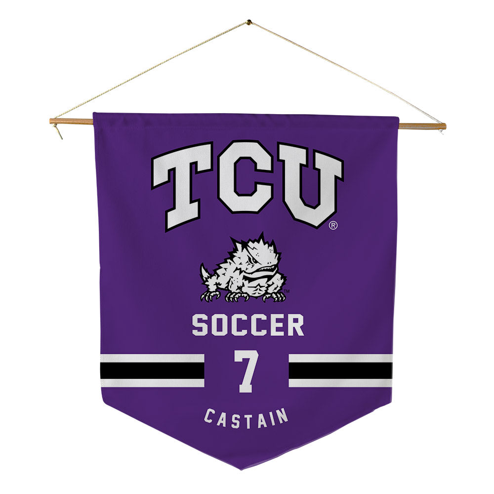 TCU - NCAA Women's Soccer : Seven Castain - Pennant - 18" x 21"-0