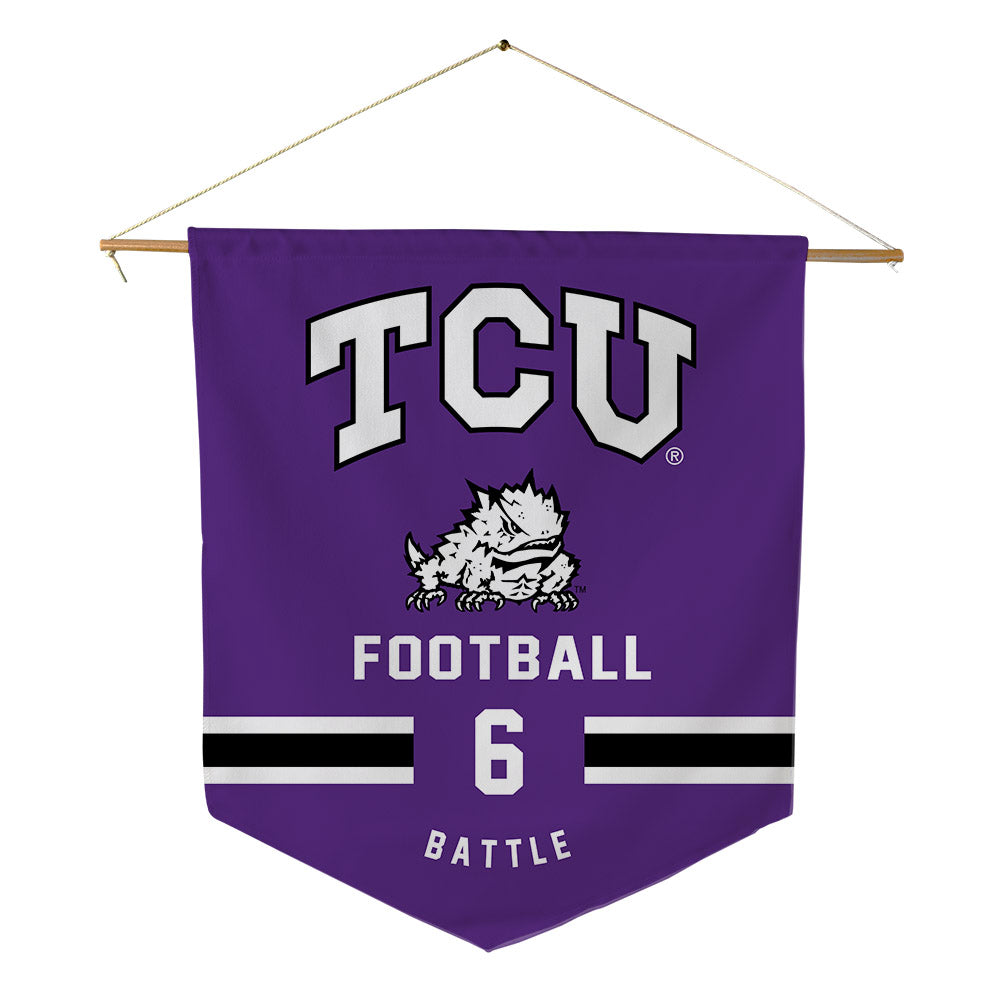 TCU - NCAA Football : Trent Battle - Pennant - 18" x 21"-0
