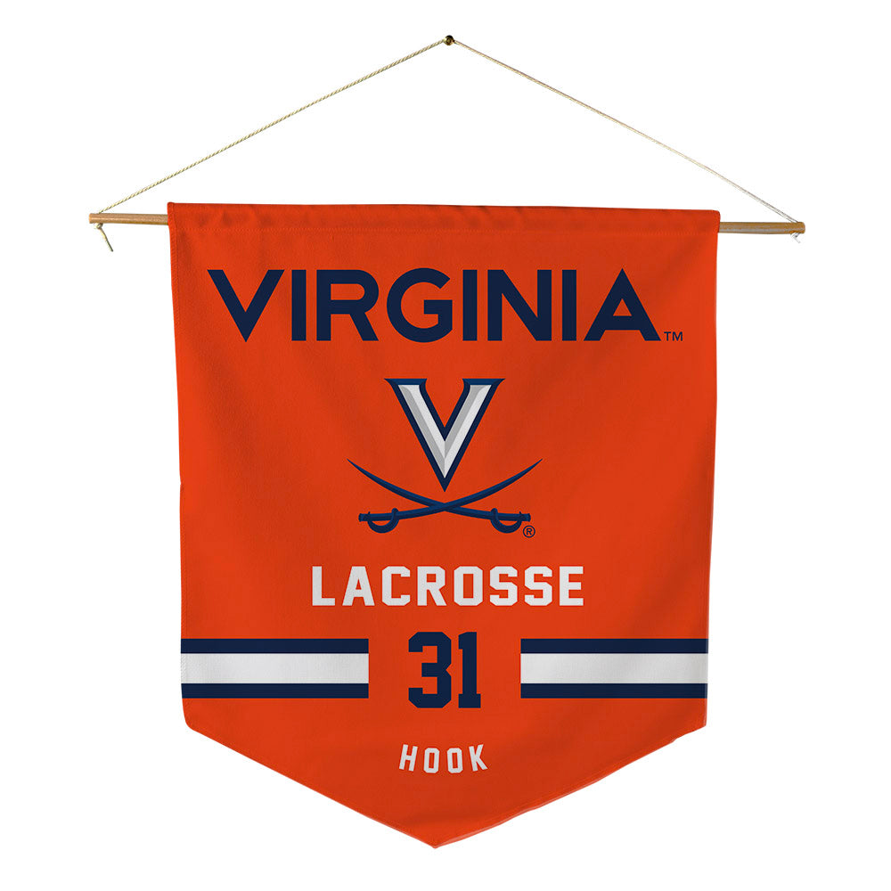 Virginia - NCAA Men's Lacrosse : Colin Hook - Pennant - 18" x 21"-0