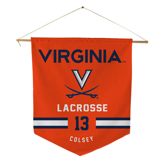 Virginia - NCAA Men's Lacrosse : Ryan Colsey - Pennant - 18" x 21"-0