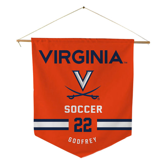 Virginia - NCAA Women's Soccer : Lia Godfrey - Pennant - 18" x 21"-0
