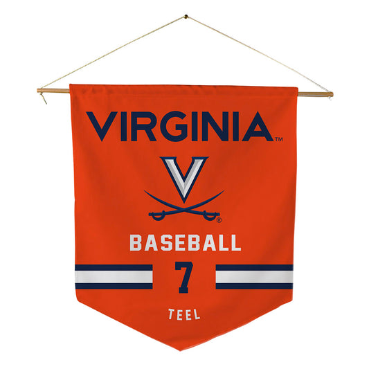 Virginia - NCAA Baseball : Aidan Teel - Pennant - 18" x 21"-0