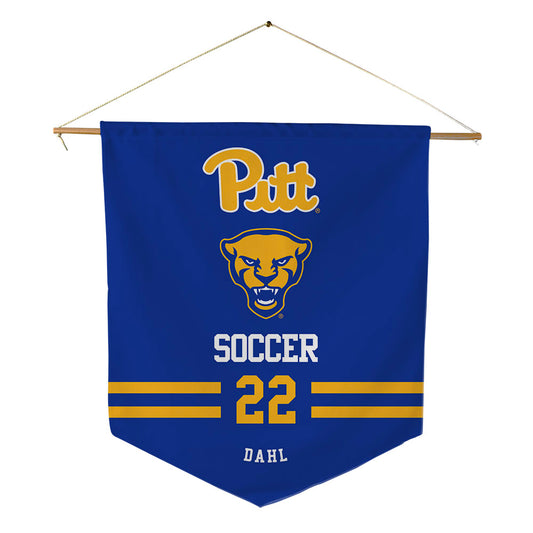 Pittsburgh - NCAA Men's Soccer : Lasse Dahl - Pennant - 18" x 21"-0
