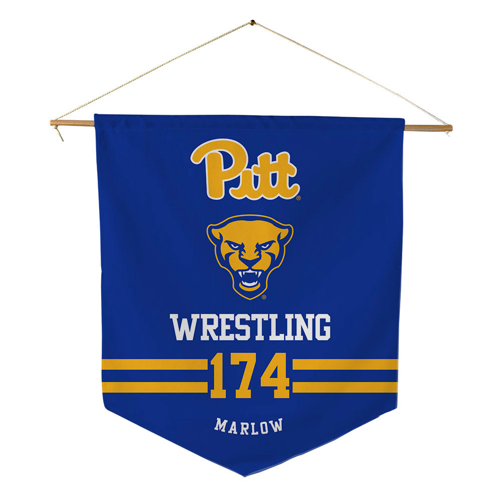 Pittsburgh - NCAA Wrestling : Bode Marlow - Pennant - 18" x 21"-0