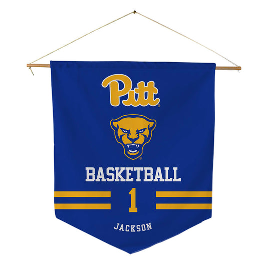 Pittsburgh - NCAA Men's Basketball : Dishon Jackson - Pennant - 18" x 21"-0