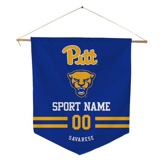 Pittsburgh - NCAA Baseball : Michael Savarese - Pennant - 18" x 21"-0