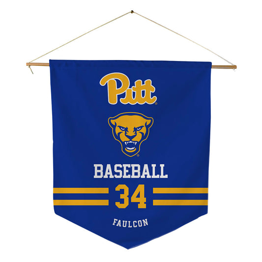 Pittsburgh - NCAA Baseball : Kayden Faulcon - Pennant - 18" x 21"-0