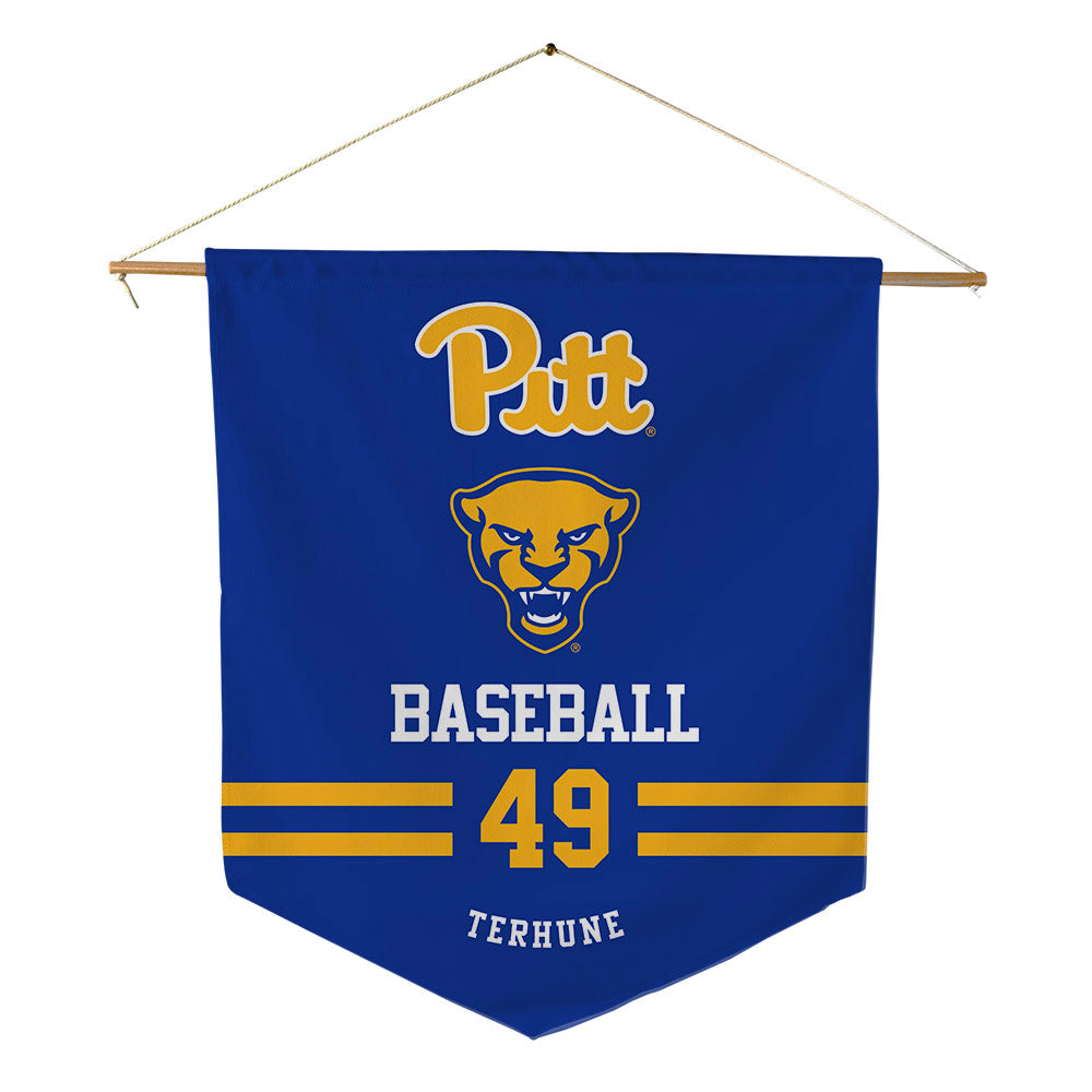 Pittsburgh - NCAA Baseball : Isaac Terhune - Pennant - 18" x 21"-0