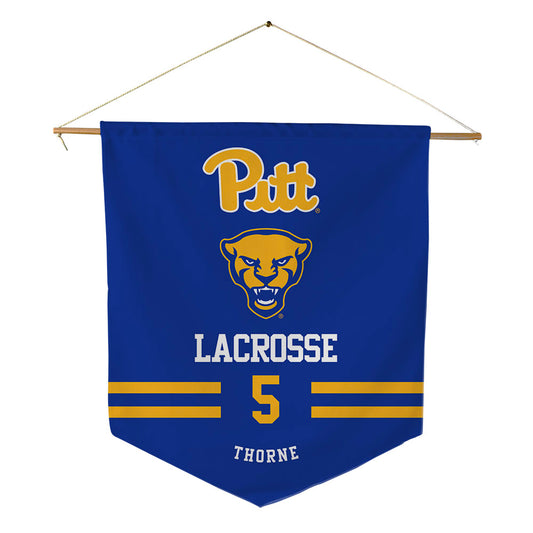 Pittsburgh - NCAA Women's Lacrosse : Abby Thorne - Pennant - 18" x 21"-0