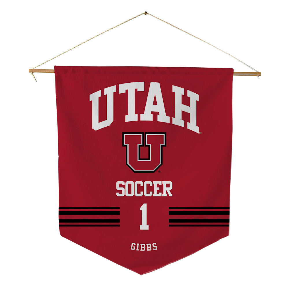 Utah - NCAA Women's Soccer : Erin Gibbs - Pennant - 18" x 21"-0