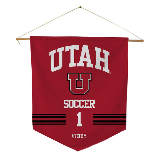 Utah - NCAA Women's Soccer : Erin Gibbs - Pennant - 18" x 21"-0