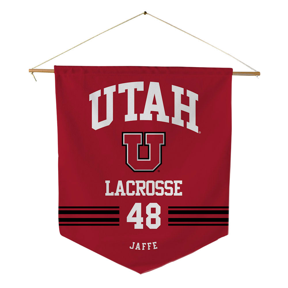 Utah - NCAA Men's Lacrosse : Ethan Jaffe - Pennant - 18" x 21"-0