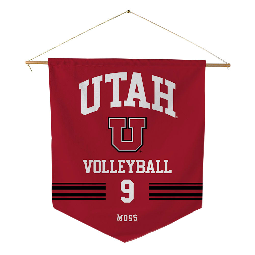 Utah - NCAA Women's Volleyball : Grace Moss - Pennant - 18" x 21"-0